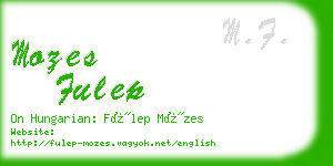 mozes fulep business card